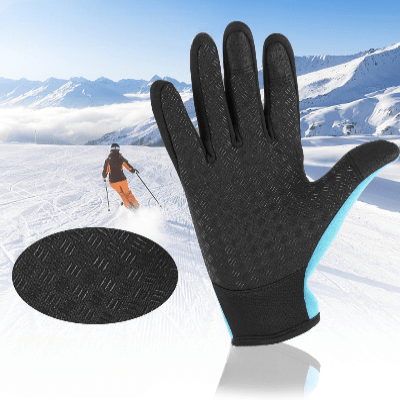 Gant Thermique - WinterCyclingGloves™ - Bleu Ciel - SecuryBike