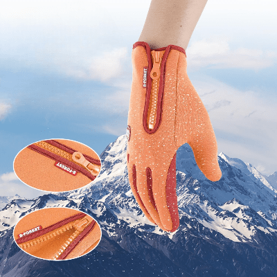 Gant Thermique - WinterCyclingGloves™ - Orange - SecuryBike