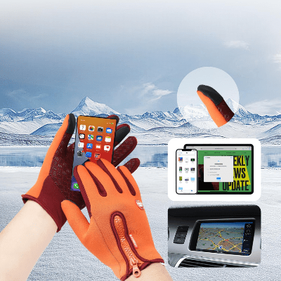 Gant Thermique - WinterCyclingGloves™ - Orange - SecuryBike