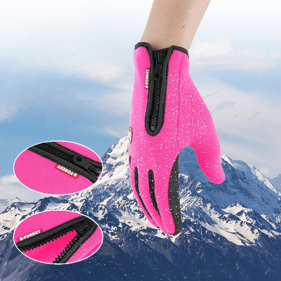 Gant Thermique - WinterCyclingGloves™ - Rose - SecuryBike