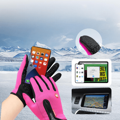 Gant Thermique - WinterCyclingGloves™ - Rose - SecuryBike
