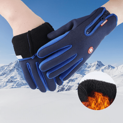 Gant Thermique - WinterCyclingGloves™ - Bleu Foncé - SecuryBike